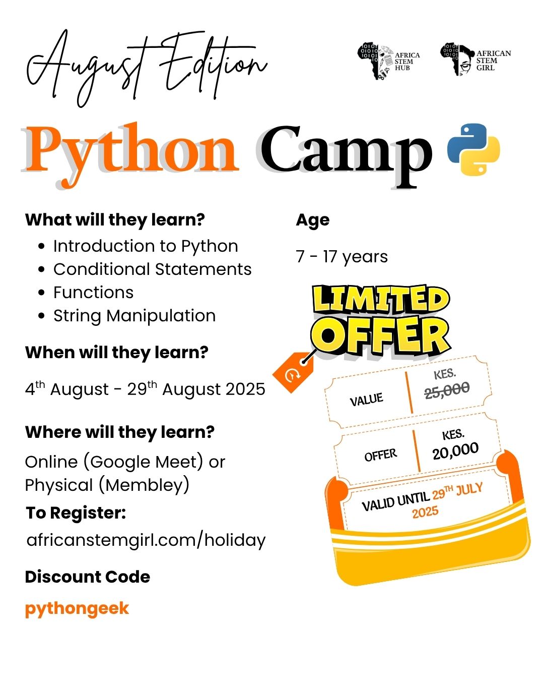 August Python Classes